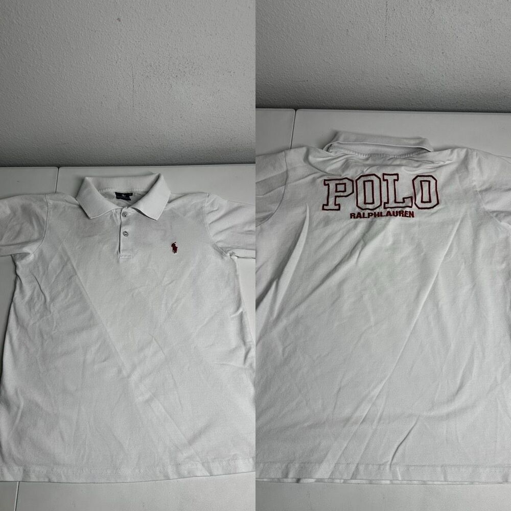 Vintage Polo Ralph Lauren Men’s White Cotton Embroidered Polo Size M See Notes